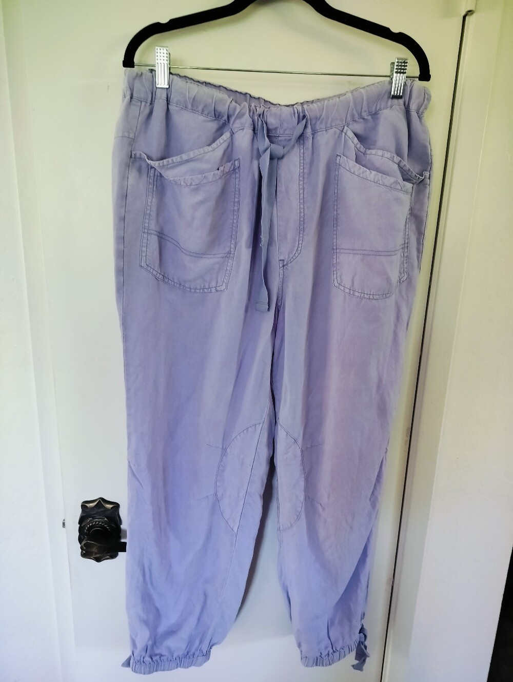 Anthropologie Pilcro The Nomad Lyocell Linen Jogger Utility Pants Purple Medium